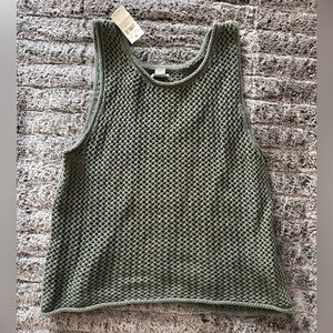 Aerie Green Crochet Knit Crop Top | Women’s Size XS